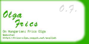 olga frics business card